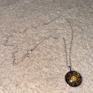 Silver Mandala Pendant Necklace